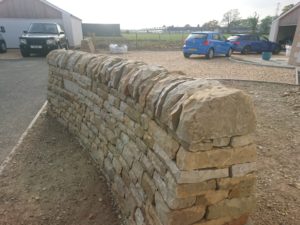 free-standing dry stone wall