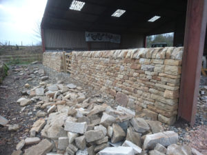 Free standing dry stone wall Fife, Scotland