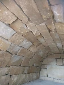 Inside view of a dry stone arch in Fife, Scotland