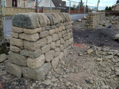 Freestanding dry stone wall, North Lanarkshire