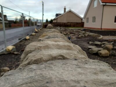 Freestanding dry stone wall, North Lanarkshire