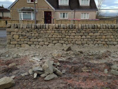 Freestanding dry stone wall, North Lanarkshire